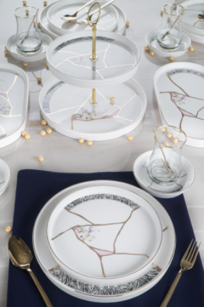 Acar Kintsugi Moon 25 Parça Kahvaltı Takımı