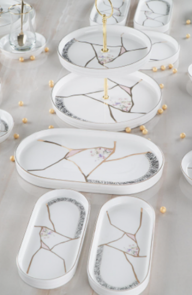 Acar Kintsugi Moon 25 Parça Kahvaltı Takımı