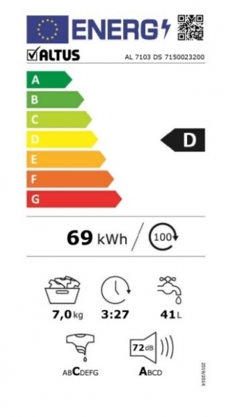 Altus AL 7103 DS Çamaşır Makinesi