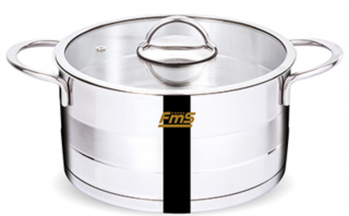 FMS 1004S Silindir Çelik Derin Tencere 24 cm