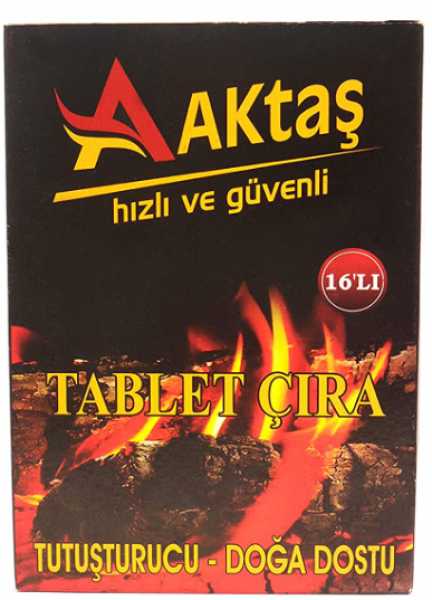 Aktaş Tablet Çıra Mangal Soba Tutuşturucu 16 Adet