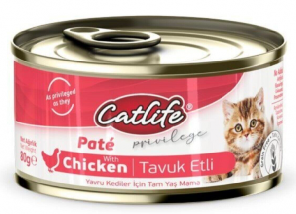 Catlife Kitten Tavuk Etli 80 gr Kedi Maması