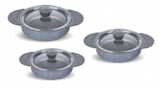 FMS 5007 6 Parça Granit Silikon Kulplu Omlet Tava Seti