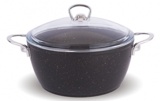 FMS G1004 Metal Kulp Granit Derin Tencere 24 cm