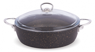 FMS G2002 Metal Kulp Granit Basık Tencere 26 cm