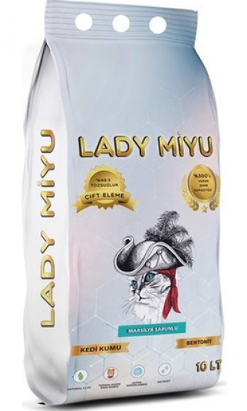 Lady Miyu Lavantalı Topaklanan 10 lt Kedi Kumu