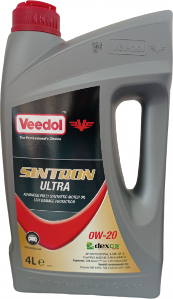 Veedol Sintron Ultra 0W-20 Motor Yağı (4 litre)