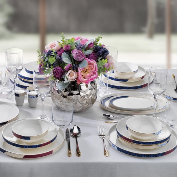 Schafer Adel Motif PLT02 56 Parça Yemek Takımı