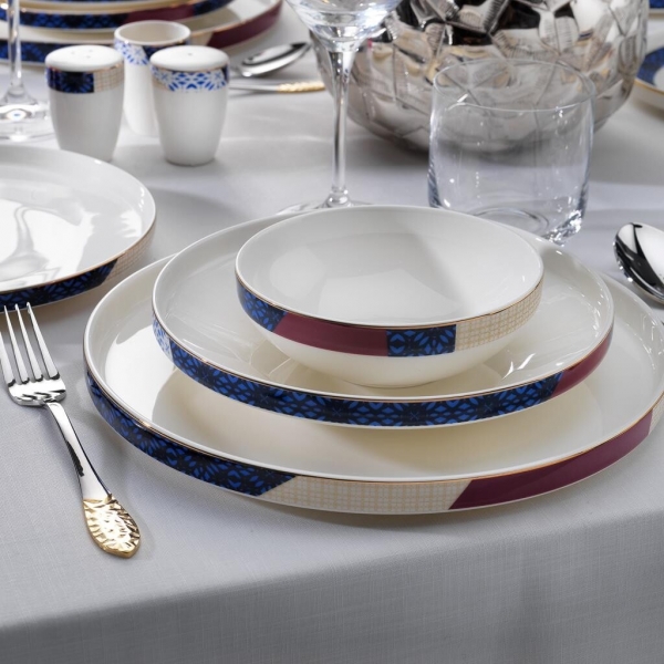 Schafer Adel Motif PLT02 56 Parça Yemek Takımı