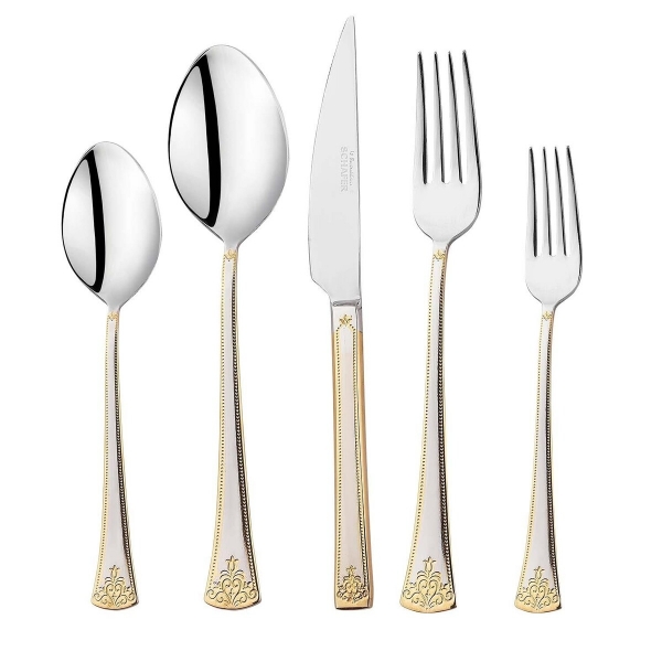 Schafer Goldısh Altın XXX04 72 Parça Çatal Kaşık Bıçak Takımı