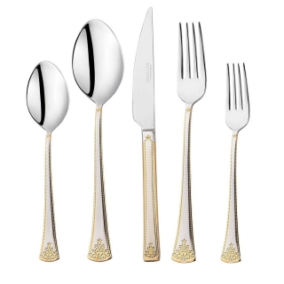 Schafer Goldısh Altın XXX04 72 Parça Çatal Kaşık Bıçak Takımı