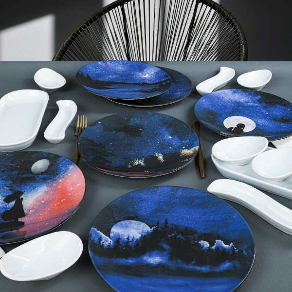 Keramika Moonlight 17 Parça Kahvaltı Takımı