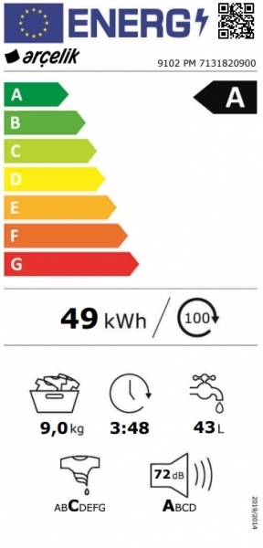 Arçelik 9102 PM Çamaşır Makinesi