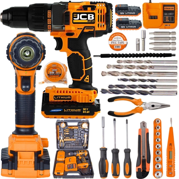 JCB Pro Plus 58 V 8 Ah Akülü Matkap