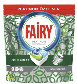 Fairy Platinum Hepsi Bir Arada Tablet Bulaşık Deterjanı 80 Adet
