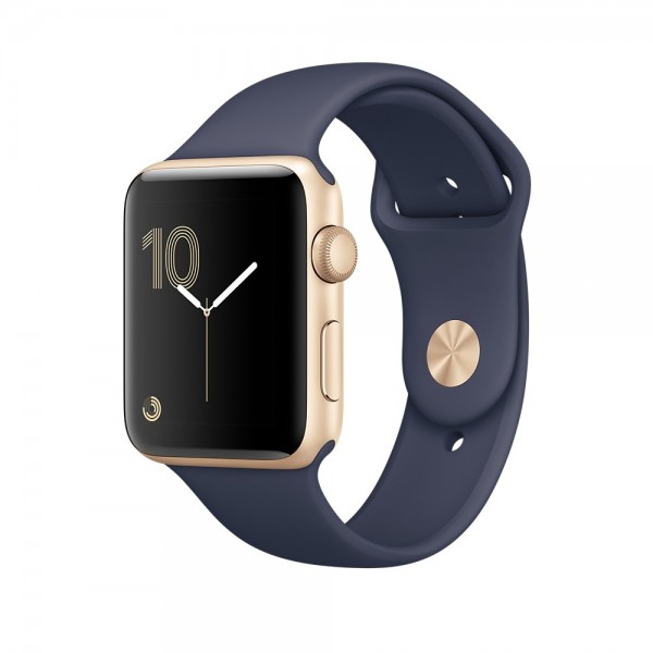 Apple Watch Series 1 (38 mm) Altın Rengi Alüminyum Kasa ve Gece Mavisi Spor Kordon Akıllı Saat