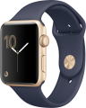 Apple Watch Series 2 (42 mm) Altın Rengi Alüminyum Kasa ve Gece Mavisi Spor Kordon resim