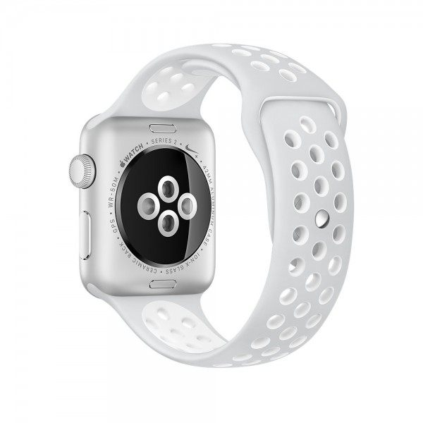 Apple Watch Nike+ Series 2 (38 mm) Gümüş Rengi Alüminyum Kasa ve Saf Platin/Beyaz Nike Spor Kordon Akıllı Saat
