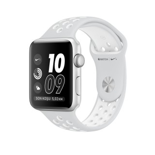 Apple Watch Nike+ Series 2 (38 mm) Gümüş Rengi Alüminyum Kasa ve Saf Platin/Beyaz Nike Spor Kordon Akıllı Saat