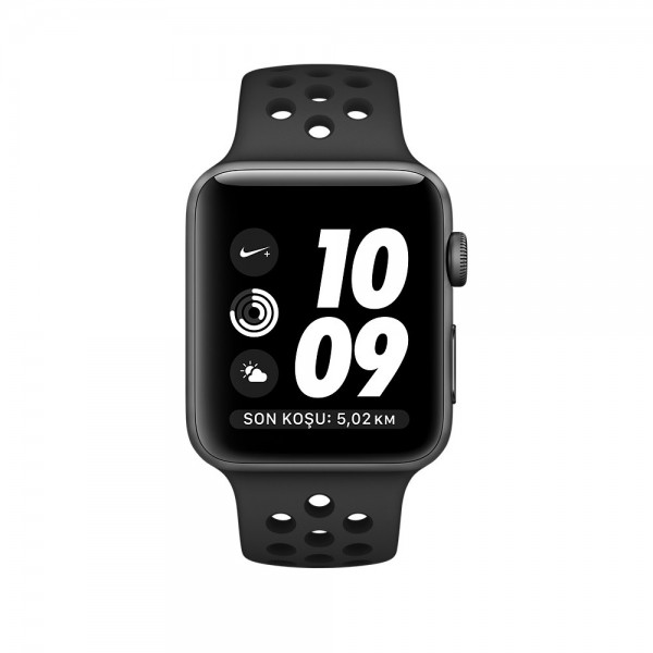 Apple Watch Nike+ Series 2 (42 mm) Uzay Grisi Alüminyum Kasa ve Antrasit/Siyah Nike Spor Kordon Akıllı Saat