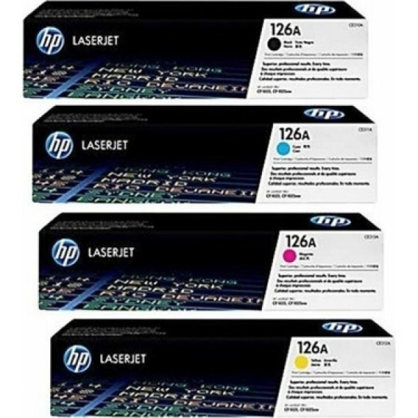 HP 126A Kartuş (Siyah / Sarı / Mavi / Kırmızı)
