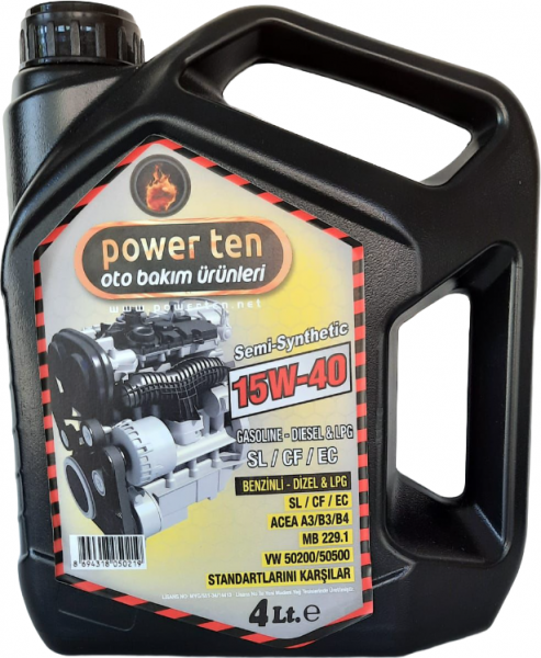 Powerten 15W-40 Motor Yağı (4 litre)