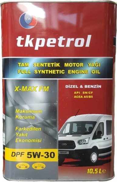 TK Petrol X-Max FM DPF 5W-30 Motor Yağı (10.5 litre)