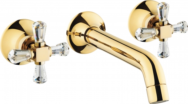 Artema Juno Crystals from Swarovski Ankastre A4166323 Lavabo Bataryası (Altın)