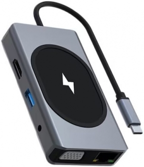 Daytona W9 Type-C to USB 3.0 HDMI VGA RJ45 SD TF AUX Dönüştürücü