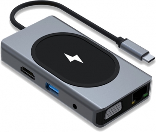 Daytona W9 Type-C to USB 3.0 HDMI VGA RJ45 SD TF AUX Dönüştürücü