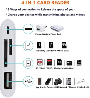 Daytona NK108L Lightning to TF SD USB Dönüştürücü