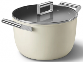 Smeg Cookware Cam Kapaklı Derin Tencere 26 cm