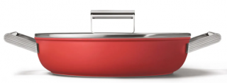 Smeg Cookware Cam Kapaklı Sığ Tencere 28 cm