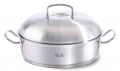 Fissler Original-Profi Collection Kubbe Kapaklı Çelik Basık Tencere 30 cm resim