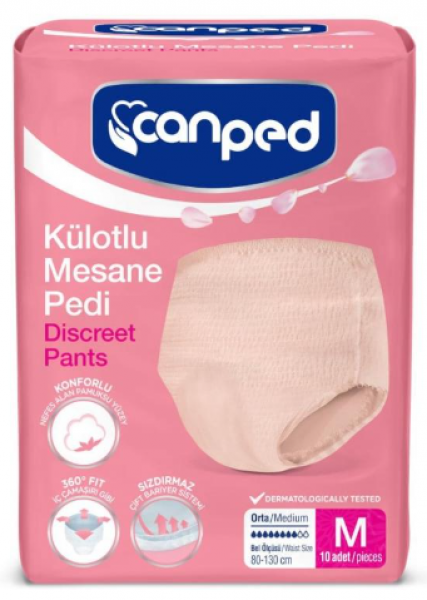 Canped Külotlu Mesane Pedi 10 Adet