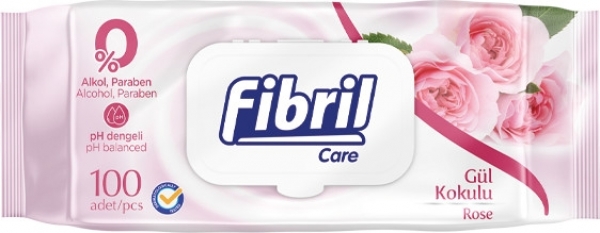 Fibril Gül Kokulu Islak Mendil (100 Yaprak)
