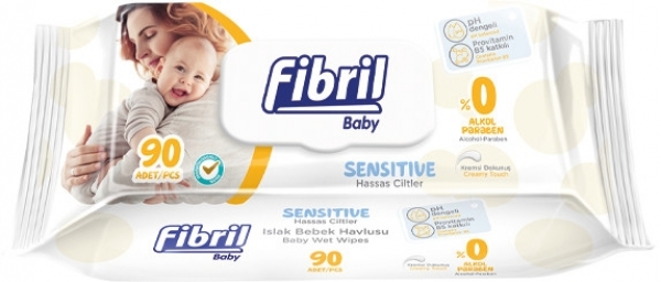 Fibril Sensitive Islak Bebek Havlusu