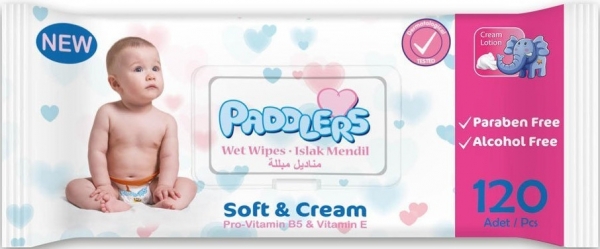 Paddlers Soft & Cream Islak Mendil (120 Yaprak)