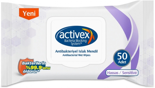 Activex Hassas Islak Mendil (50 Yaprak)