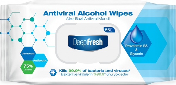 Deep Fresh Alkol Bazlı Antiviral Mendil