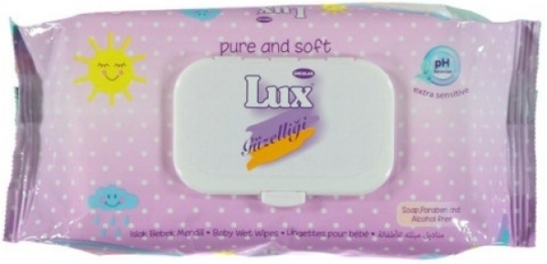 Lux Saf ve Yumuşak Islak Bebek Mendili