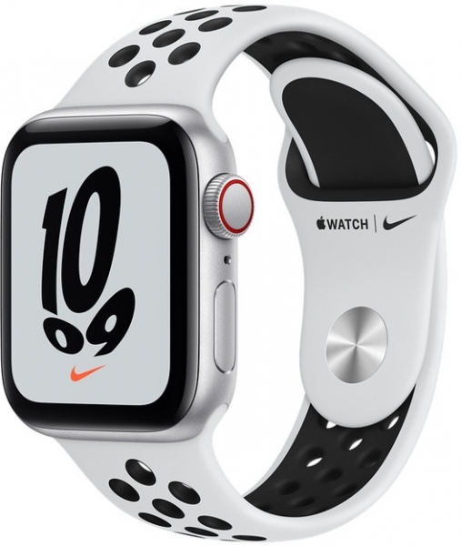Apple Watch Nike SE Cellular (40mm) Gümüş Rengi Alüminyum Kasa ve Nike Spor Kordon Akıllı Saat