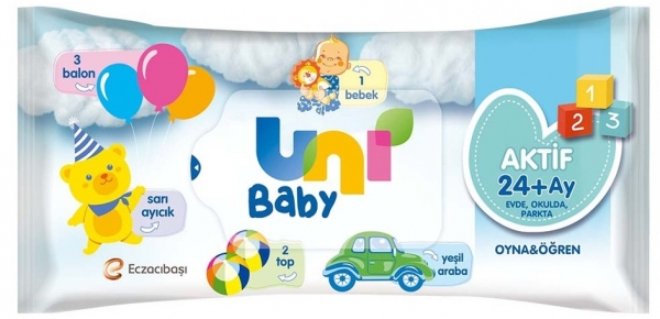Uni Baby Aktif Oyna Öğren Islak Mendil