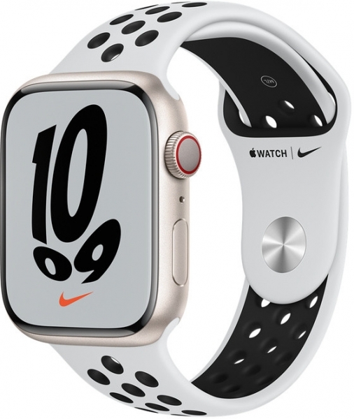 Apple Watch Nike Series 7 Cellular 45mm Yıldız Işığı Alüminyum Kasa ve Nike Spor Kordon Akıllı Saat