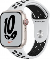 Apple Watch Nike Series 7 Cellular 45mm Yıldız Işığı Alüminyum Kasa ve Nike Spor Kordon resim