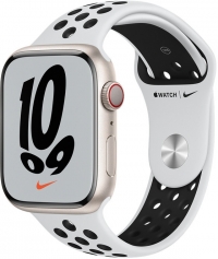 Apple Watch Nike Series 7 Cellular 45mm Yıldız Işığı Alüminyum Kasa ve Nike Spor Kordon resim