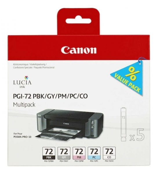 Canon PGI-72 Kartuş (Beyaz / Siyah / Mavi / Kırmızı / Gri)