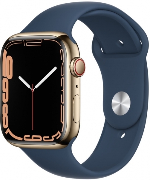 Apple Watch Series 7 Cellular 41mm Paslanmaz Çelik Kasa ve Spor Kordon Akıllı Saat