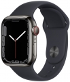 Apple Watch Series 7 Cellular 41mm Paslanmaz Çelik Kasa ve Spor Kordon resim