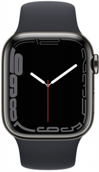 Apple Watch Series 7 Cellular 45mm Paslanmaz Çelik Kasa ve Spor Kordon Akıllı Saat